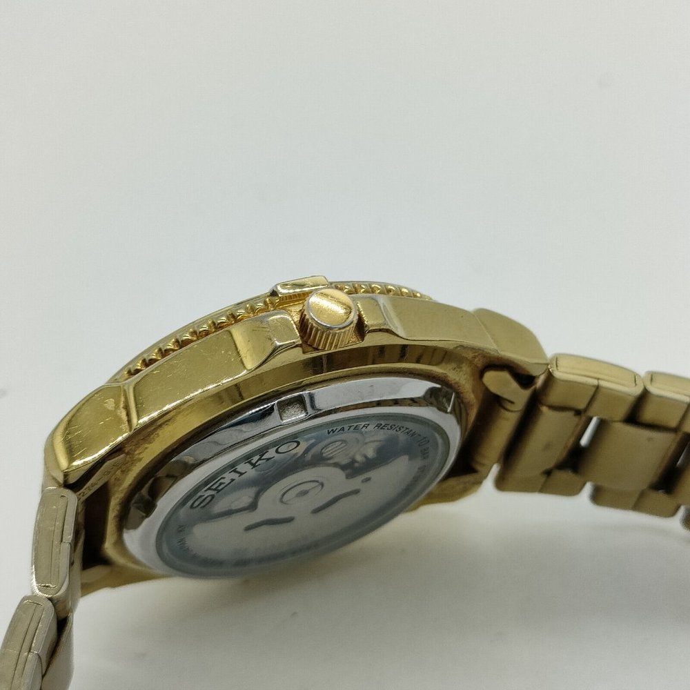 Seiko Watch 7S36-00Y0 5 sports 39mm Men's Black X Gold 1308300 - Picture 8 of 9